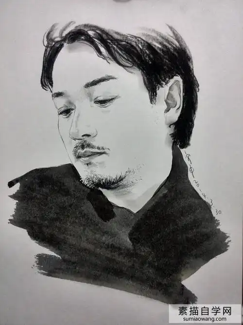 张国荣素描头像哥哥素描头像