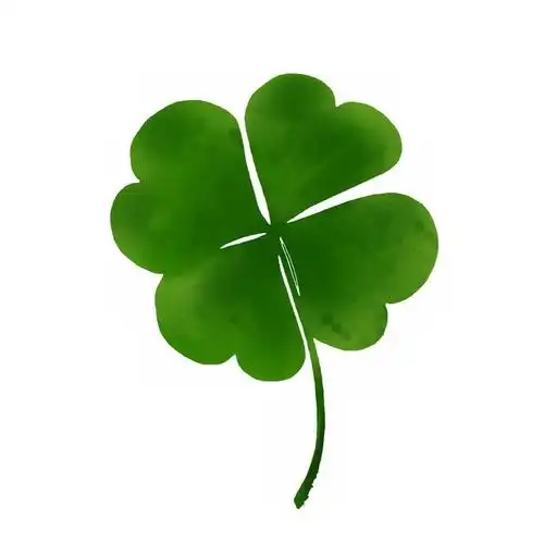 绿色四叶草叶子彩绘插画908461png图片免抠素材