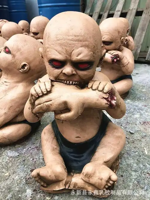 鬼婴儿道具乳胶宝宝摆件断手恐怖万圣节鬼屋密室逃脱酒吧派对装饰