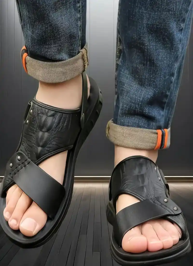 男士夏季防滑按摩凉拖两穿鞋