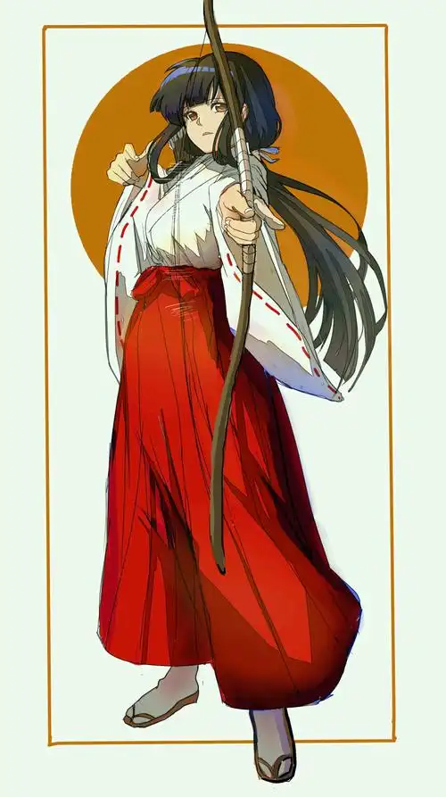 【来源p站,侵删】射箭の桔梗画师:apize桔梗,日本动漫《犬夜叉》中的