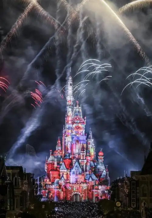 真的好想去香港迪士尼城堡的前排位置,与我的孩子一起感受