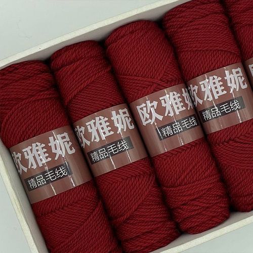 棒针毛线粗毛线手工编织毛衣羊毛粗毛线团打外套棒针线织围巾