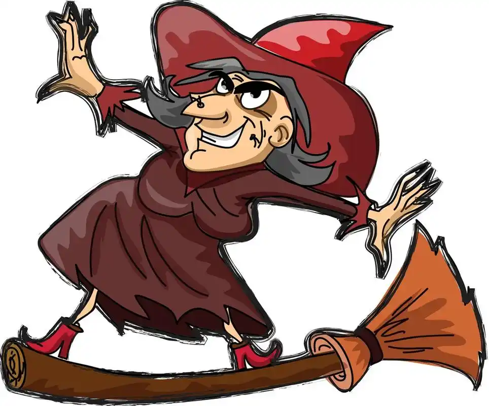 卡通巫婆,万圣节快乐