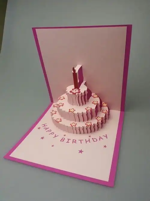 用卡纸做立体蛋糕贺卡 做立体蛋糕贺卡
