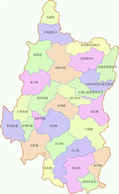 盘县最新行政区划地图