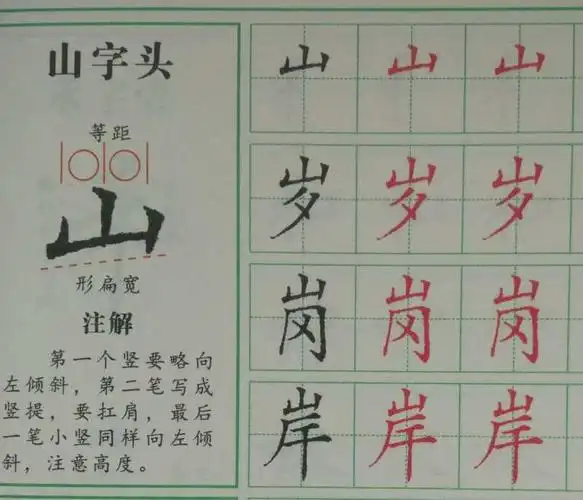 部首之山字