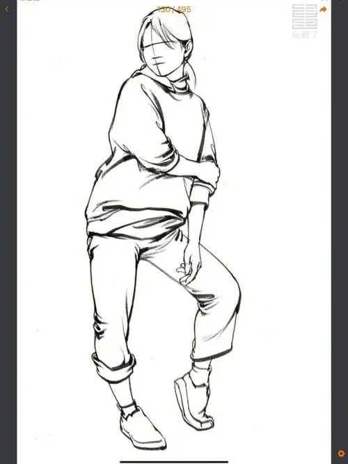 速写人物动态临摹资料