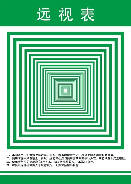 远视图视力矫正保护视力贴纸墙贴眼肌运动训练图眼保健操预近视