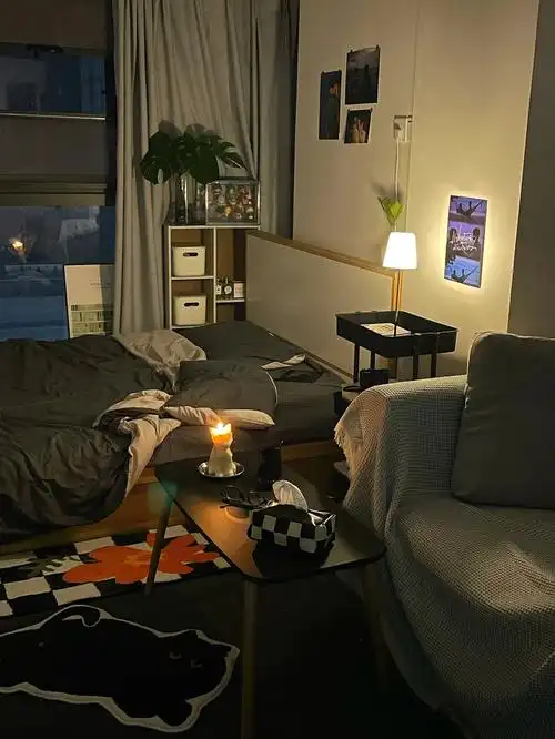 独居男生卧室这个国庆假期就宅家里了