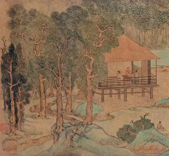 文徵明《兰亭修禊图》,再现书圣王羲之和他的朋友们修禊集会