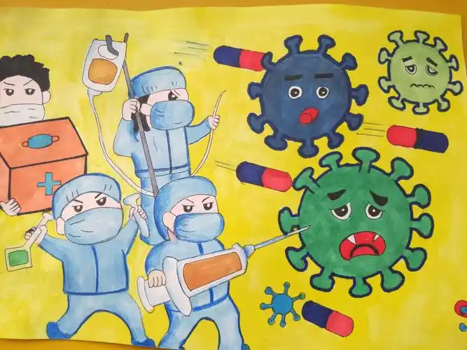 一幅幅为抗疫加油的绘画作品纷纷亮相.