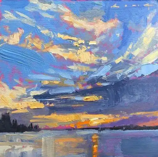 chris long的油画擅长运用光影关系以及大色块的表现手法,整体看上去