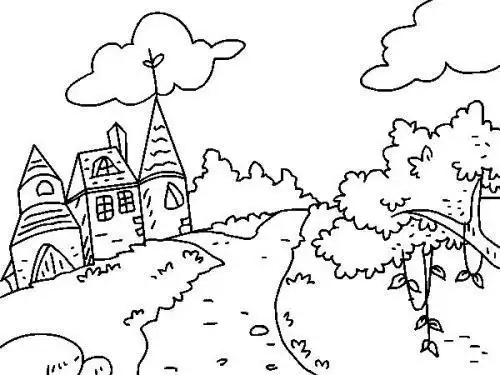 用简单的线条画出漂亮的风景画简笔画快来试试吧简笔画风景大全你找的