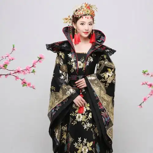 唐朝服装皇后古装女拖尾宫廷贵妃武则天汉服舞台影视公主裙服装演出服