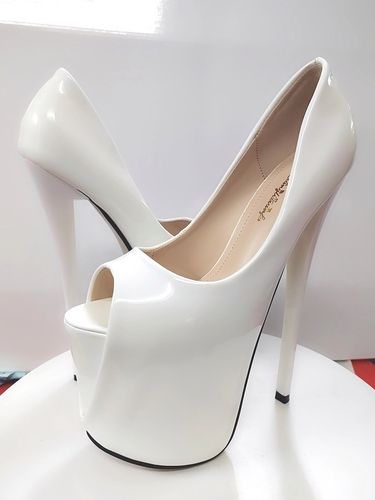 订制不退换 欧美超高细跟19公分漆皮糖果色浅口大码鱼嘴女高跟鞋