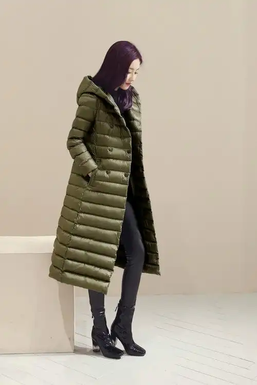 秋冬新款女装 羽绒服中长款冬装女轻薄外套