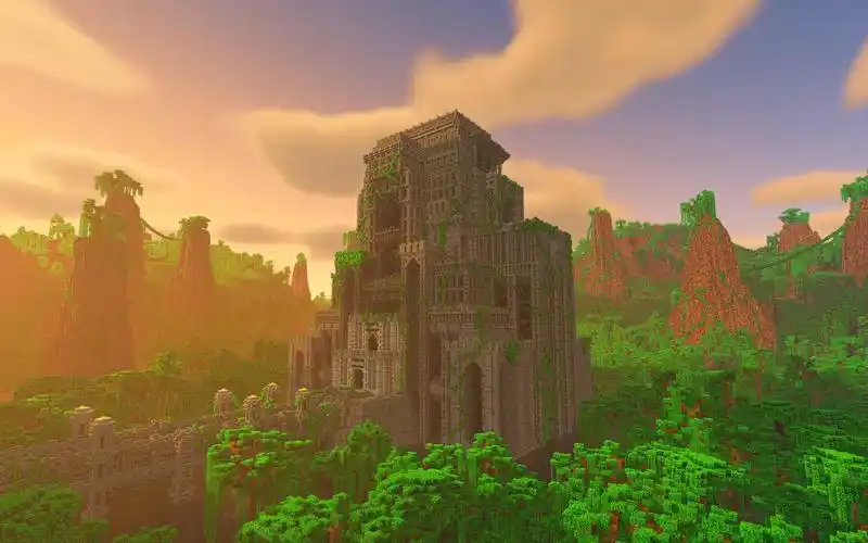 【我的世界建筑】丛林神庙_我的世界_游戏集锦