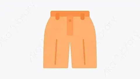 图片素材-021短裤 shorts扁平mg卡通衣服和衣服元素图标