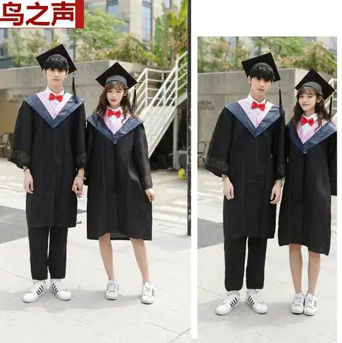 学位学士服毕业礼服大学生男女学院风工科本科文科硕士博士导师袍学士