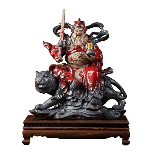 问瓷阁王顺赵公明武财神骑虎像摆件供奉神像五路财神供奉店铺招财