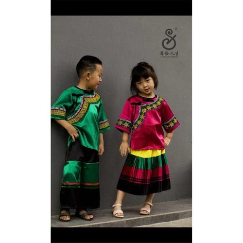 彝族服饰男女彝俗人生品牌服饰2019年新款儿童男童女童套装民族传