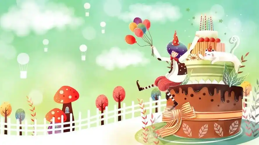 大气儿童电子相册成长档案生日贺卡ppt演示模板