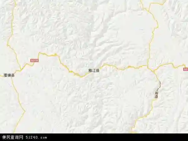 雅江县地图 - 雅江县电子地图 - 雅江县高清地图 - 2021年雅江县地图