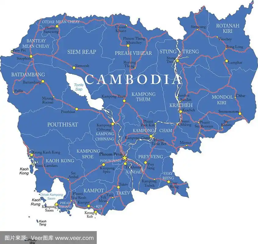 柬埔寨地图