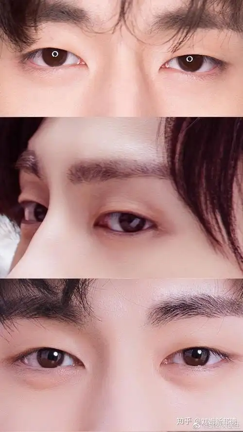 邓伦是典型的丹凤眼,黄子韬也是,带点桃花眼