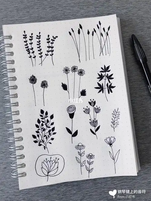 复古手帐素材简笔画