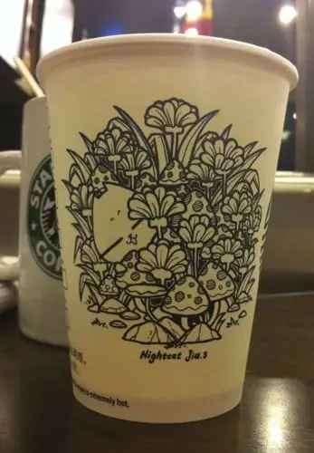 nightcat系列---星巴克杯画艺术