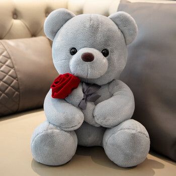 智慧米奇可爱玫瑰花小熊公仔小号泰迪熊玩偶布娃娃毛绒玩具女生情人节