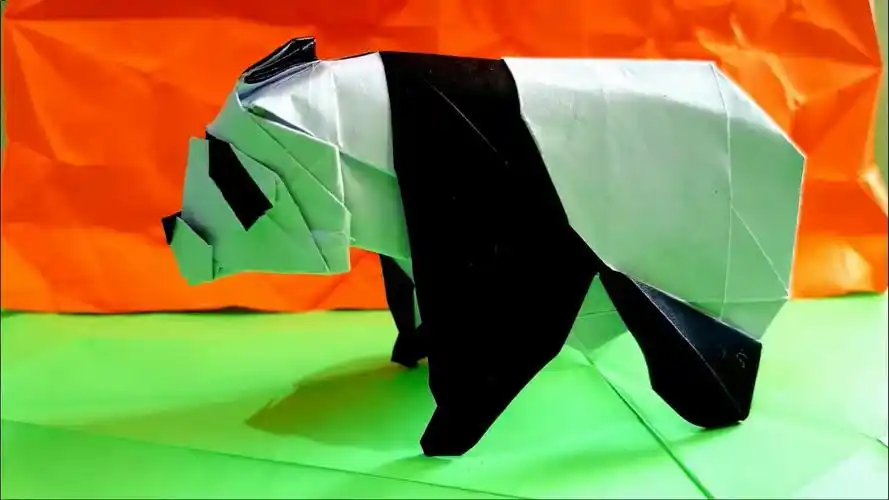 【ouwen tjen】熊猫折纸教程origami panda (yoo tae yong)