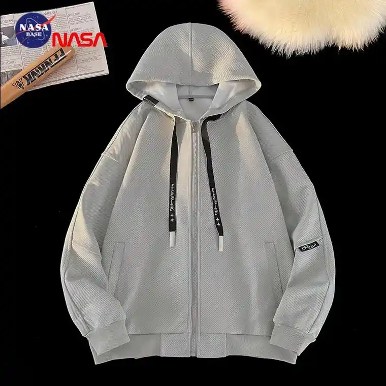 这款nasabase连帽开衫卫衣真的太好看了!复古简约的设计 - 抖音