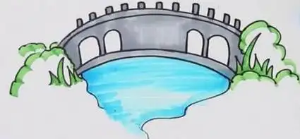 如何画漂亮的拱桥简笔画要怎么画简笔画桥梁风景插画赵州桥图片简笔画