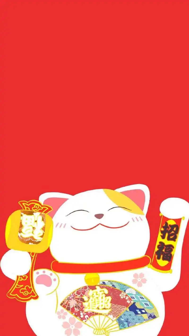 更多高清手机壁纸图片尽在美桌网,喜欢卡通版招财猫手机壁纸图片的