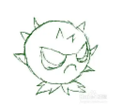 植物大战僵尸二导向蓟简笔画