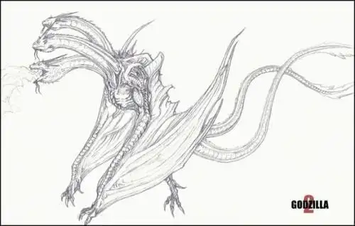 哥斯拉红莲形态怎么画简笔画