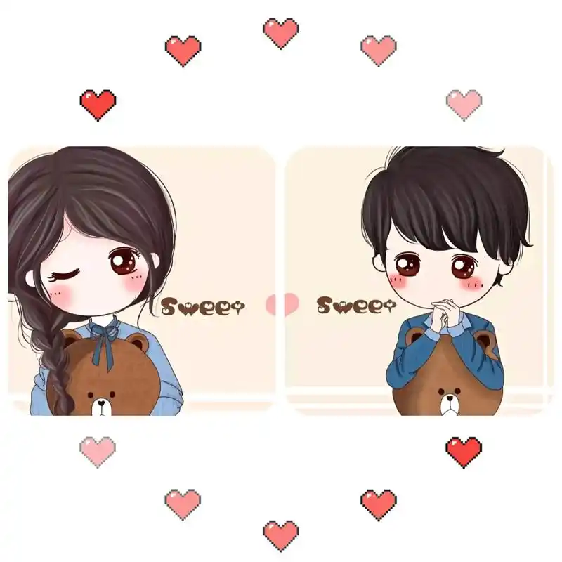 布朗熊情头#情侣头像  - 抖音