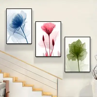 画壁画挂楼画幼儿园三联复式装饰墙面墙上过道楼梯间楼道画墙走道