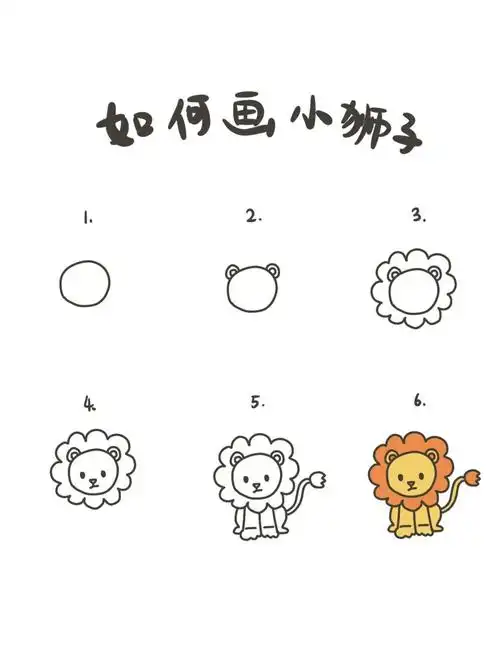 手绘教程如何画小狮子