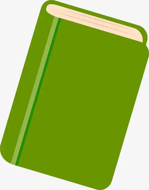 读书日绿色卡通书籍