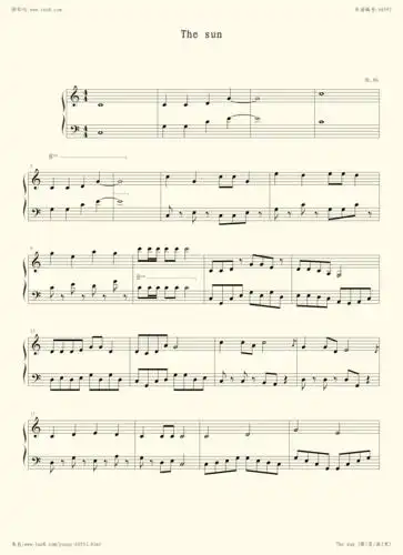 钢琴谱:《the sun》 太阳