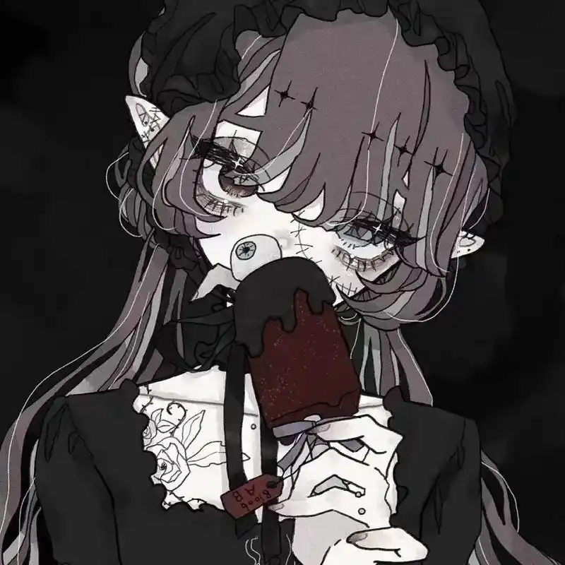 暗黑系列动漫女生头像 对你念念不忘的原因是你曾在我记忆里得过满分