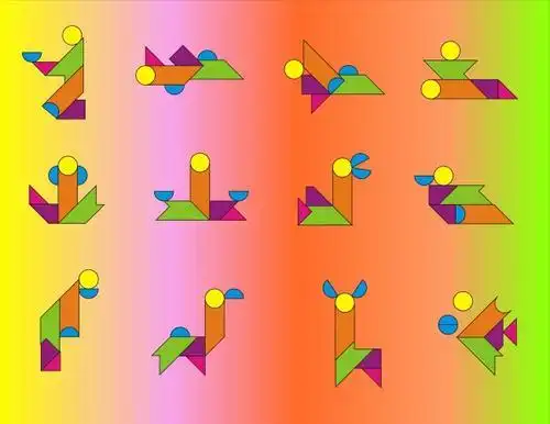 五年级数学图形拼图简笔画