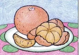 剥开橘子简笔画