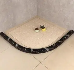挡水条加高10cm浴室弧形扇形挡水条淋浴房石基卫生间防水条地面.