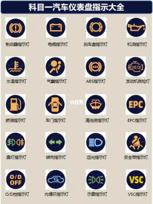 学车考驾照  #考驾照  #整理收纳  整理了科目一汽车仪表盘全套图