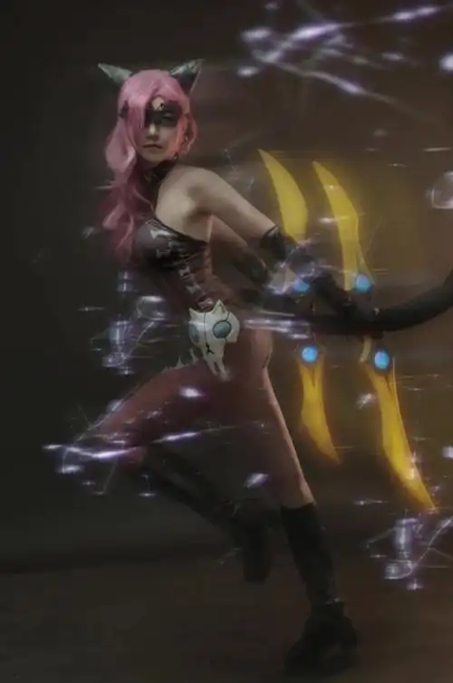 阿珂暗夜猫娘cos